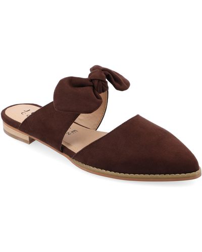 Journee Collection Collection Telulah Narrow Width Mules - Brown
