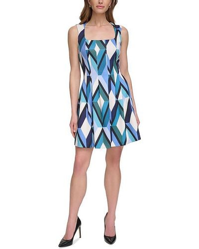 Vince Camuto Party Mini Fit & Flare Dress - Blue