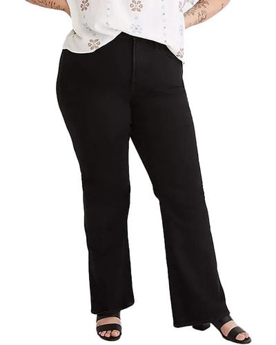 Madewell Plus Mid-rise Stretch Flare Jeans - Black