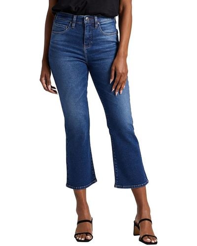 Jag Jeans Phoebe High Rise Cropped Bootcut Jeans - Blue