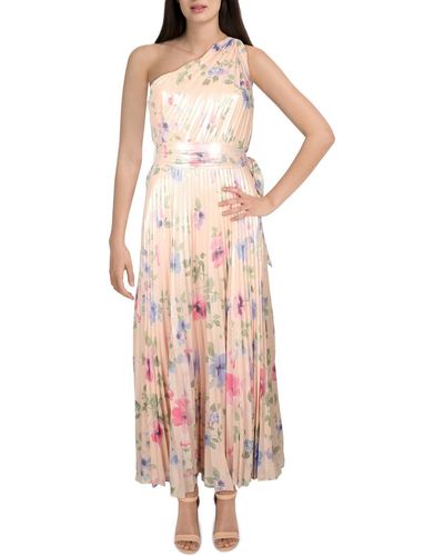 Lauren by Ralph Lauren Akecheta Floral Long Evening Dress - Pink