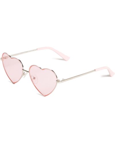 Guess Factory Girl's Heart Sunglasses - Pink