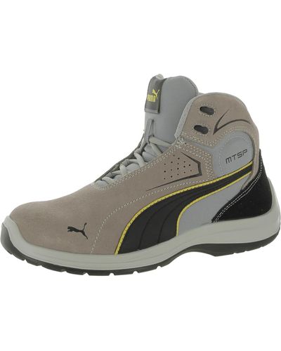 PUMA Touring Faux Leather Work & Safety Shoes - Gray