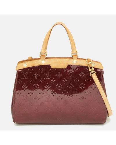 Louis Vuitton Amarante Monogram Vernis Brea Mm Bag - Red
