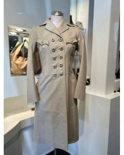 Byron Lars Beauty Mark Tailored Bow Trench Coat - Natural