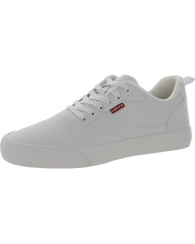 Levi's Lance Faux Leather Perforated Casual And Fashion Sneakers - Gray