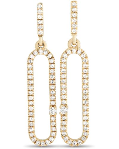 Non-Branded Lb Exclusive 14k Yellow 0.34 Ct Diamond Dangle Earrings - Metallic