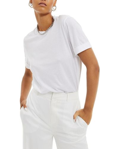 Danielle Bernstein Cotton Cuff Sleeve Bodysuit - White