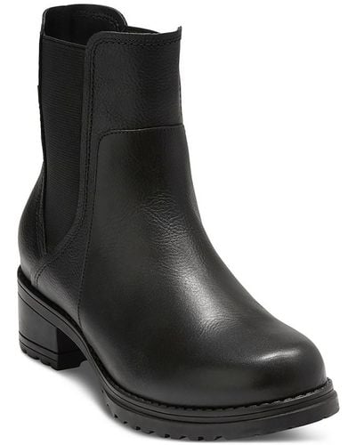 Cole Haan Camea Faux Leather Ankle Chelsea Boots - Black