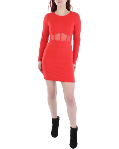 Derek Heart Mesh Corset Mini Dress Shoes - Red
