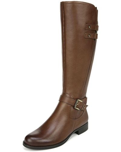 Naturalizer Jackie Leather Knee-high Riding Boots - Brown