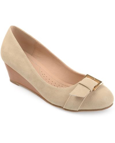 Journee Collection Comfort Graysn Wedge - Natural