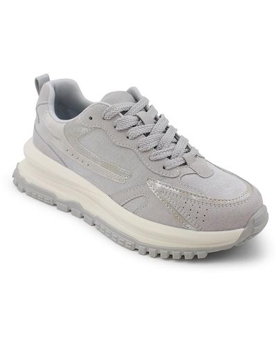 Blowfish Leo Suede Activewear Running Shoes - White