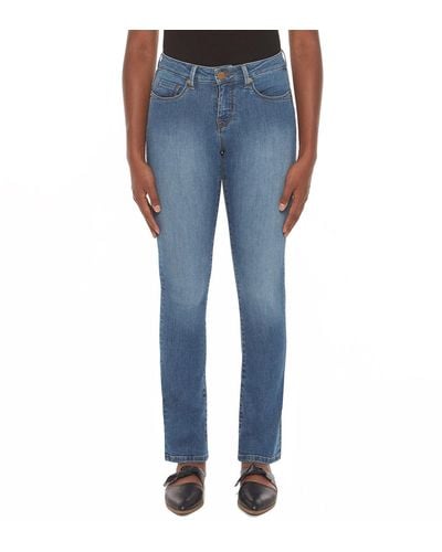 Lola Jeans Kristine Mid-rise Straight Jeans - Blue