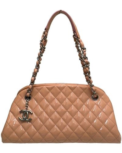 Chanel Mademoiselle Patent Leather Shopper Bag (pre-owned) - Brown