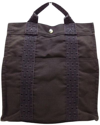 Hermès Yale Line Ad Canvas Backpack Bag (pre-owned) - Black