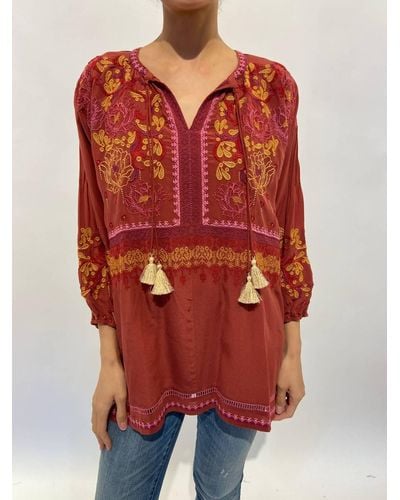 Johnny Was Peyton Tunic - Red