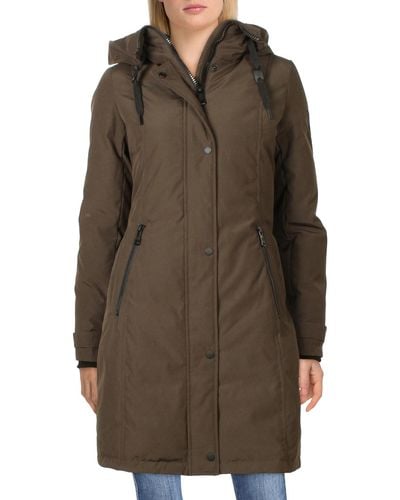 Vince Camuto Down Warm Parka Coat - Brown