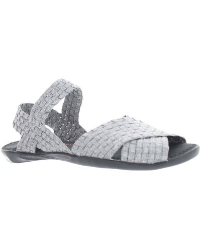 Bernie Mev Ankle-strap Peep-toe Flat Sandals - Metallic