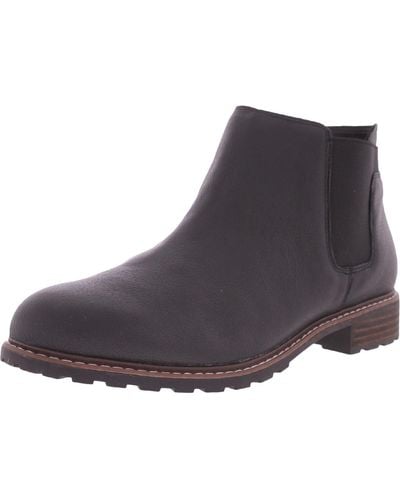 Me Too Kelsey Leather Casual Ankle Boots - Black