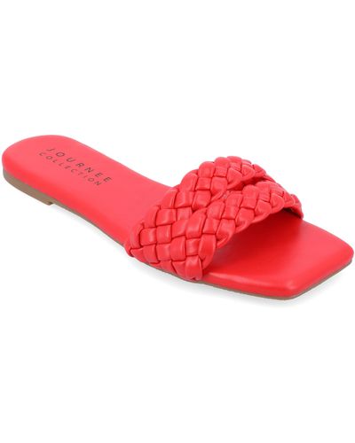 Journee Collection Collection Tru Comfort Foam Sawyerr Sandals - Red