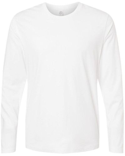 Alternative Apparel Cotton Jersey Long Sleeve Go-to Tee - White