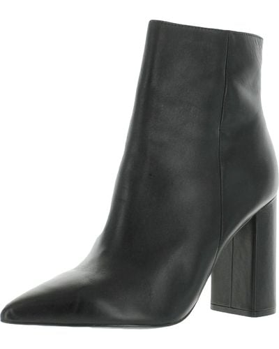 Steve Madden Noticed Leather Pointed Toe Mid-calf Boots - Black