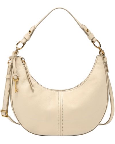 Fossil Shae Leather Small Hobo - Natural