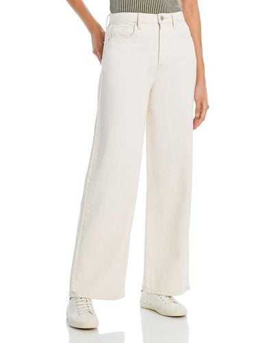 Blank NYC The Franklin Cotton High Rise Wide Leg Jeans - White