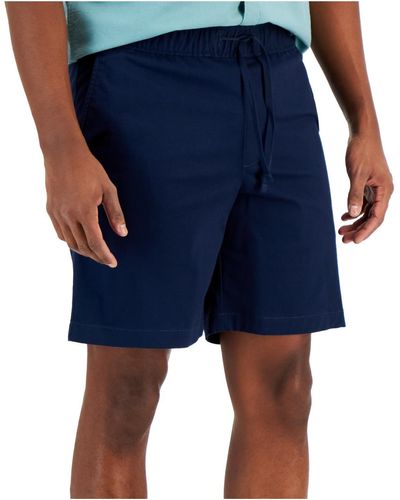 Alfani Drawstring Pockets Casual Shorts - Blue