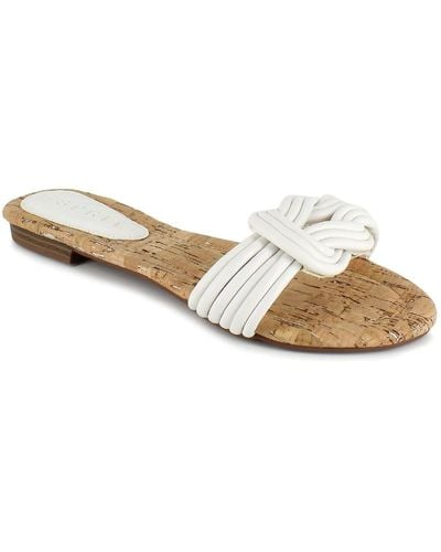 Esprit Katelyn Faux Leather Flip Flop Flat Sandals - White