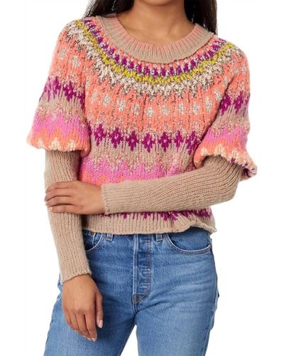 Free People Home For The Holidays Sweater - Red