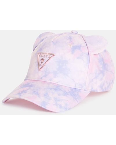 Guess Factory Tie-dye Cat Ears Baseball Hat - Pink