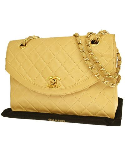 Chanel Matelassé Leather Shoulder Bag (pre-owned) - Yellow