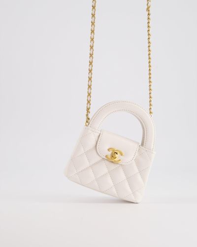 Chanel Mini Shopping Kelly Bag - White