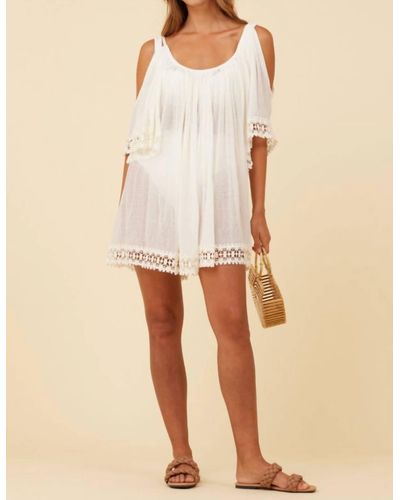 Surf Gypsy Gauze Crochet Coverup - Natural