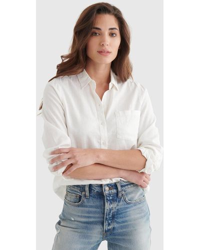 Lucky Brand Classic One Pocket Shirt - White