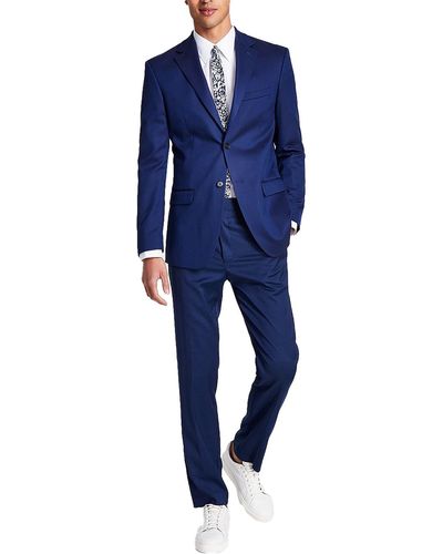 DKNY Notch Collar Separate Suit Jacket - Blue