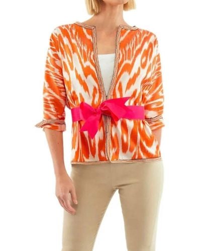 Gretchen Scott Hand Woven Silk Ikat Jacket - Orange