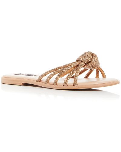 Aqua Blink Slip-on Embellished Slide Sandals - White