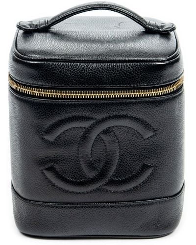 Chanel Cc Timeless Tall Vanity Case - Black