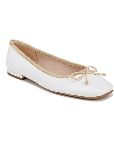 Franco Sarto Abigail Leather Ballet Flats - White