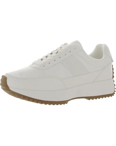 Dolce Vita Bettie Faux Leather Padded Insole Casual And Fashion Sneakers - White