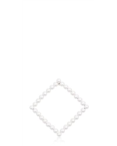 Maison Margiela Oversized Faux Pearl Earring - White