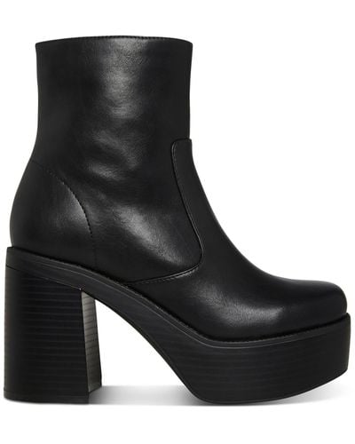 Madden Girl Grace Faux Leather Dressy Booties - Black