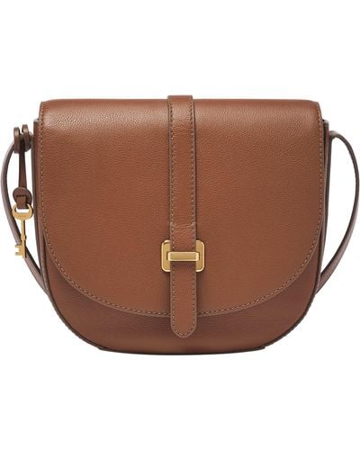 Fossil Emery Leather Crossbody - Brown