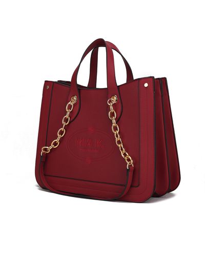 MKF Collection by Mia K Stella Vegan Leather Tote Bag - Red