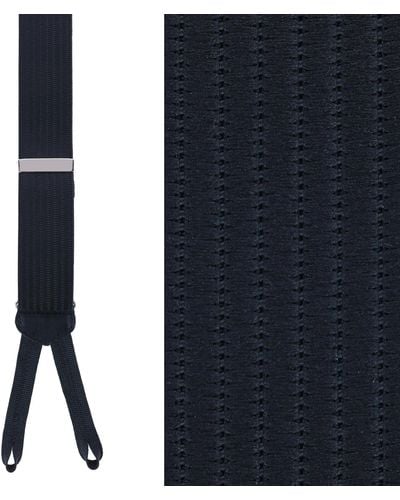 Trafalgar Regal 35mm Vertical Striped Formal End Braces - Blue