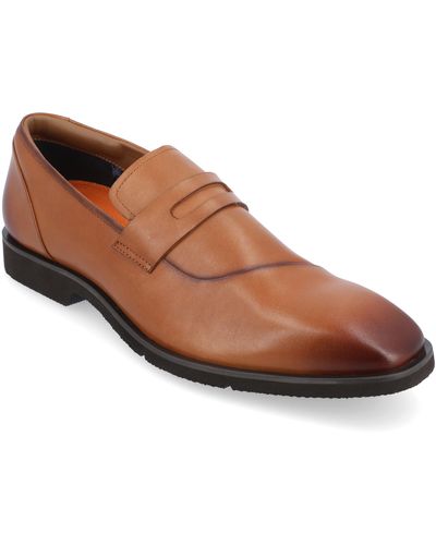 Thomas & Vine Zenith Chisel Toe Penny Loafer - Brown