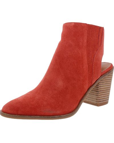 Lucky Brand Shyna Suede Pointed Toe Shooties - Red